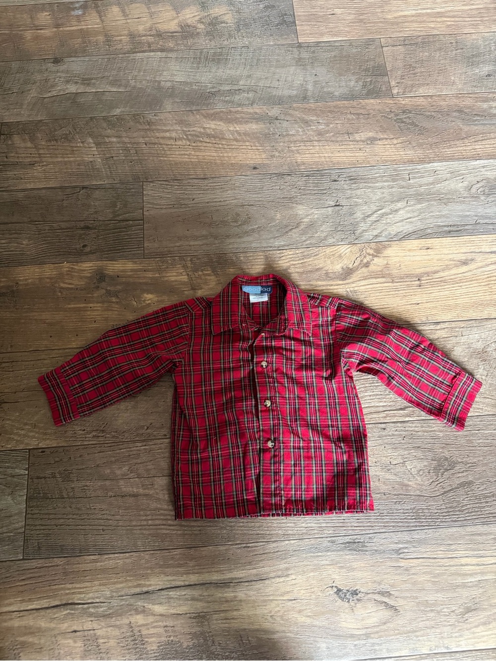 Good Lad Red Plaid Button-Down Shirt for Kids - Classic Tartan